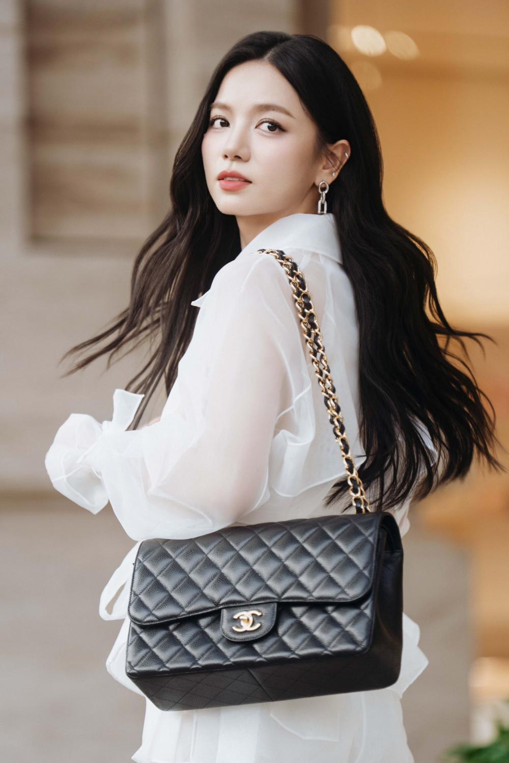 Diễn viên Hạ Anh “Mưa đỏ” sở hữu mẫu túi kinh điển của thương hiệu Chanel. Ảnh: Nhân vật cung cấp.