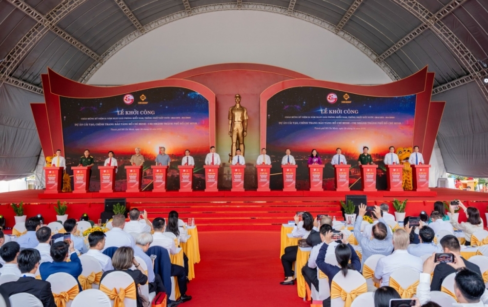 Tổng Giám đốc NCB Tạ Kiều Hưng tham dự nghi thức bấm nút khởi công dự án Cải tạo, chỉnh trang Bảo tàng Hồ Chí Minh - Chi nhánh TP.HCM
