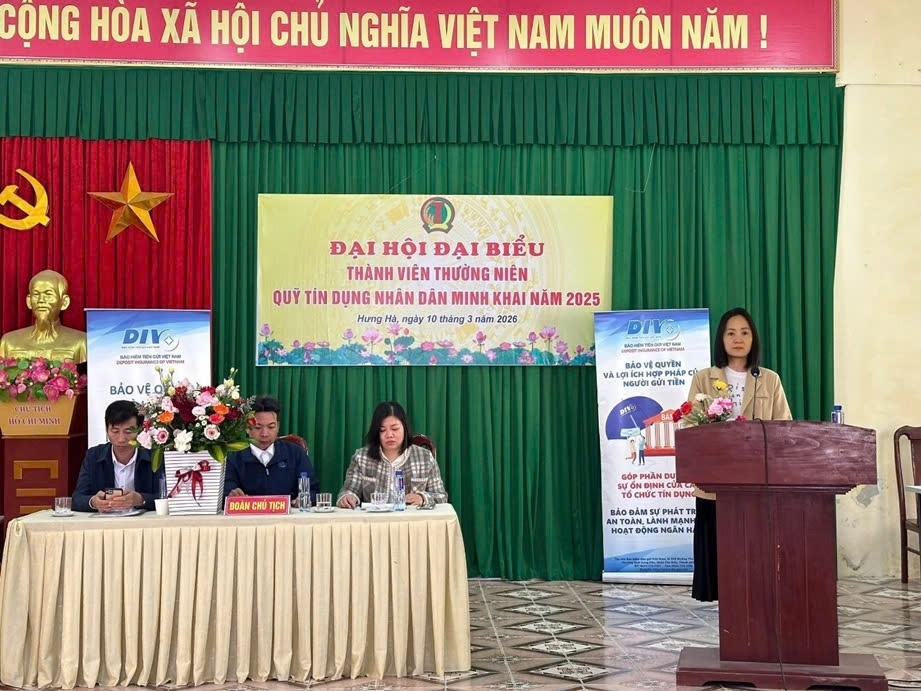 Truyền thông chính sách bảo hiểm tiền gửi thông qua các đại hội thường niên của quỹ tín dụng nhân dân.