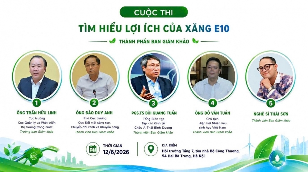 Sắp diễn ra Cuộc thi Tìm hiểu lợi ích của xăng E10 Sắp diễn ra Cuộc thi Tìm hiểu lợi ích của xăng E10