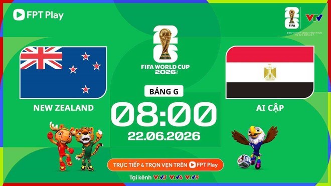 Link xem trực tiếp bóng đá New Zealand vs Ai Cập tại World Cup 2026