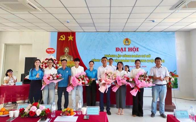 Thành lập Công đoàn cơ sở với 245 đoàn viên tại Khu công nghiệp Hoàng Mai II
