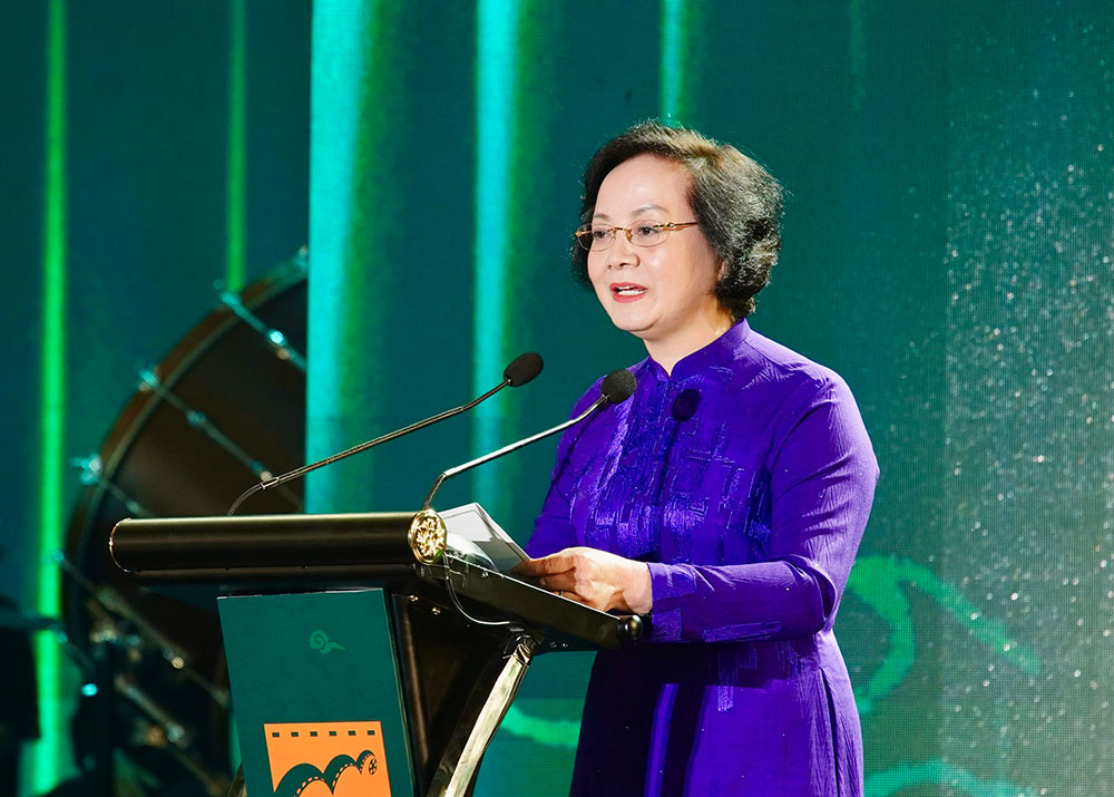 Bí thư Trung ương Đảng, Phó Thủ tướng Chính phủ Phạm Thị Thanh Trà phát biểu chỉ đạo tại lễ khai mạc. Ảnh: UBND TP Đà Nẵng