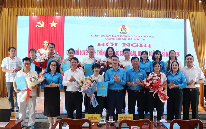 Công đoàn xã Mậu A lập thành tích vượt chỉ tiêu phát triển đoàn viên
