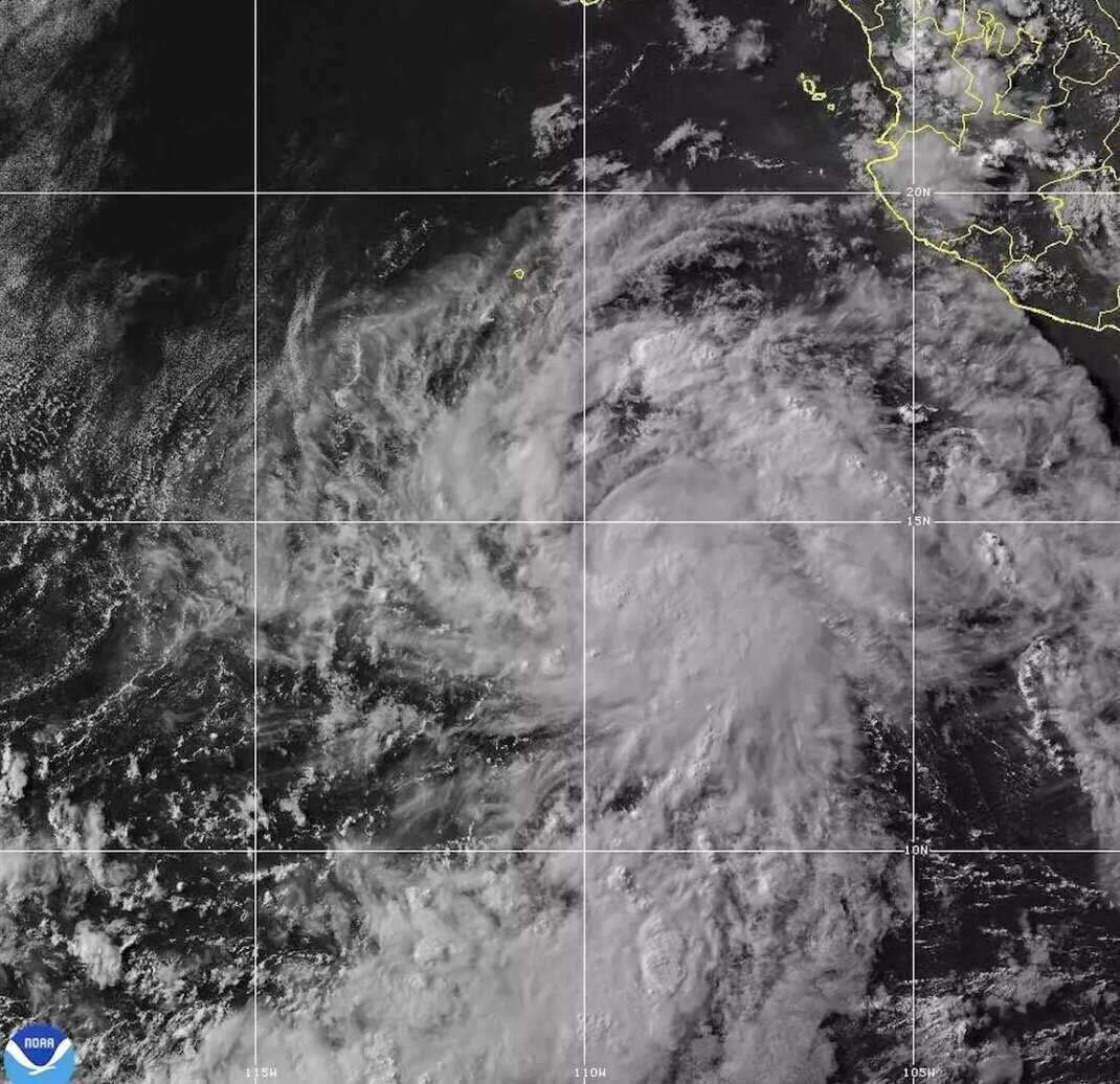 Bão Elida. Ảnh: NOAA