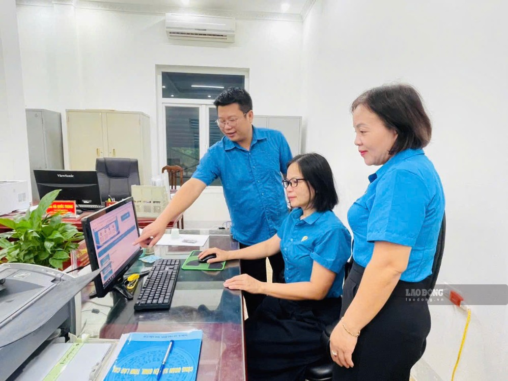 Lãnh đạo, cán bộ công đoàn chuyên trách xã Yên Bình tham gia Cuộc thi