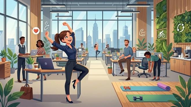 Dân văn phòng có thể vận động ngay tại chỗ để giảm tác hại ngồi lâu