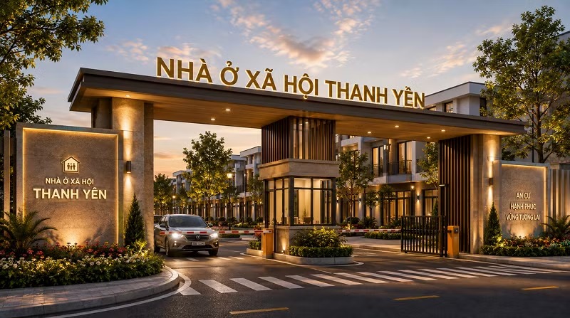Phối cảnh dự án nhà ở xã hội tại xã Thanh Yên do Công ty cổ phần Phát triển hạ tầng đô thị số 6 - Điện Biên thực hiện. Ảnh: Nhà đầu tư