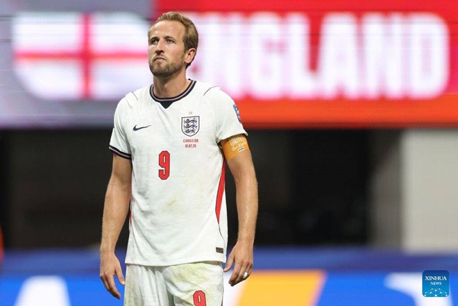 Harry Kane cùng tuyển Anh về hạng ba tại World Cup 2026.  Ảnh: Xinhua