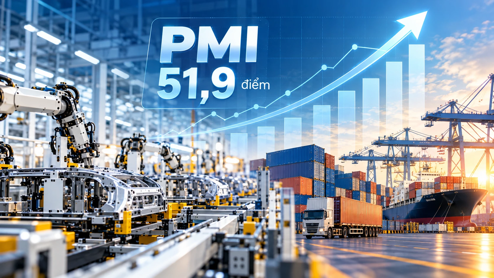 Chỉ số PMI đạt 51,9 điểm, ngành sản xuất Việt Nam tiếp tục được cải thiện Chỉ số PMI đạt 51,9 điểm, ngành sản xuất Việt Nam tiếp tục được cải thiện