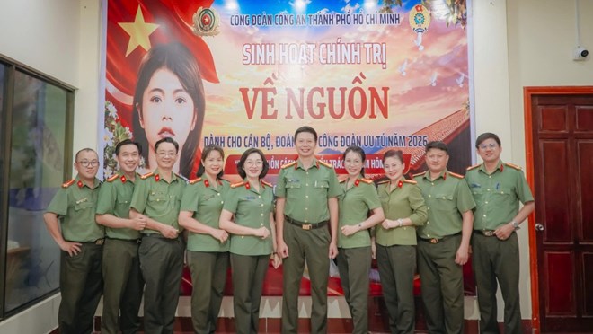 Công đoàn Công an TP Hồ Chí Minh tổ chức đợt sinh hoạt chính trị về nguồn năm 2026
