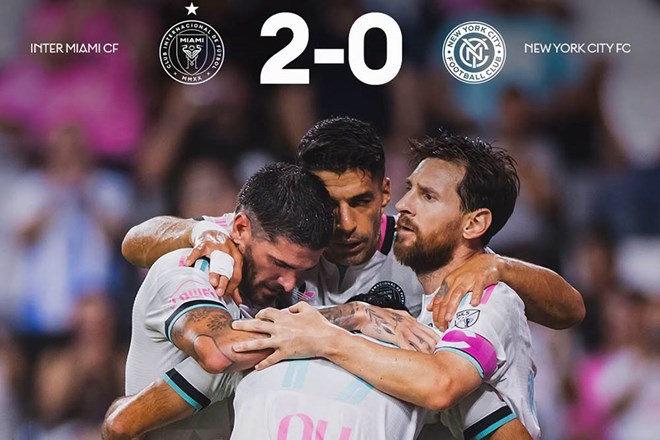 Inter Miami thắng New York City FC, củng cố vị trí nhì bảng MLS