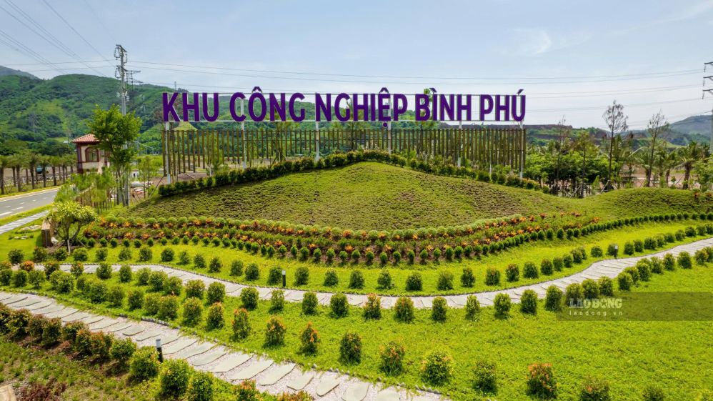 KCN Bình Phú, phường Kỳ Sơn, Phú Thọ đang tập trung hoàn thiện hạ tầng kỹ thuật thu hút các nhà đầu tư thứ cấp. Ảnh: BQL KCN Bình Phú cung cấp
