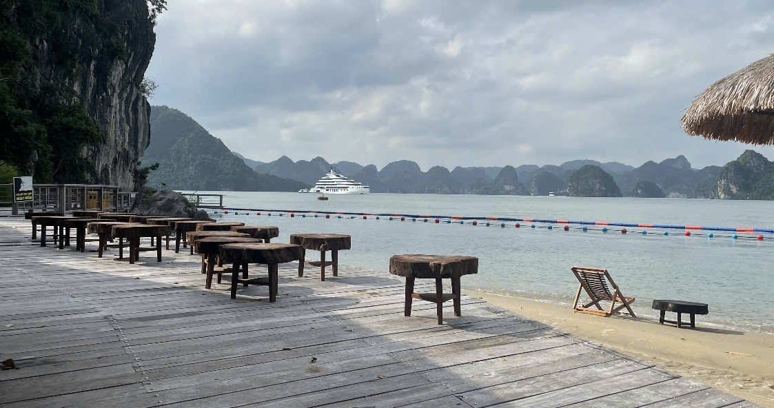 Bãi tắm Soi Sim đã sẵn sàng mở cửa đón du khách. Ảnh: Đăng Tùng